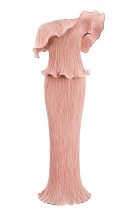 Marmar Halim Marmar Halim Exclusive OffTheShoulder Plissè Gown