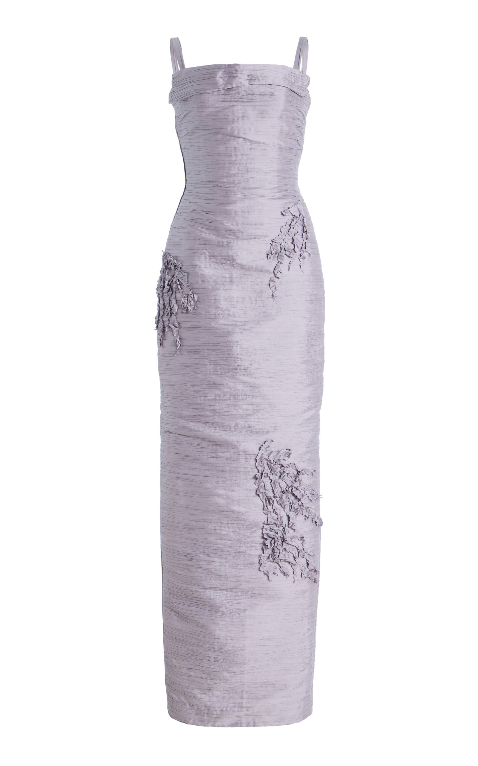 Marmar Halim Marmar Halim Marisol Embroidered Pleated Taffeta Gown Purple EU 32