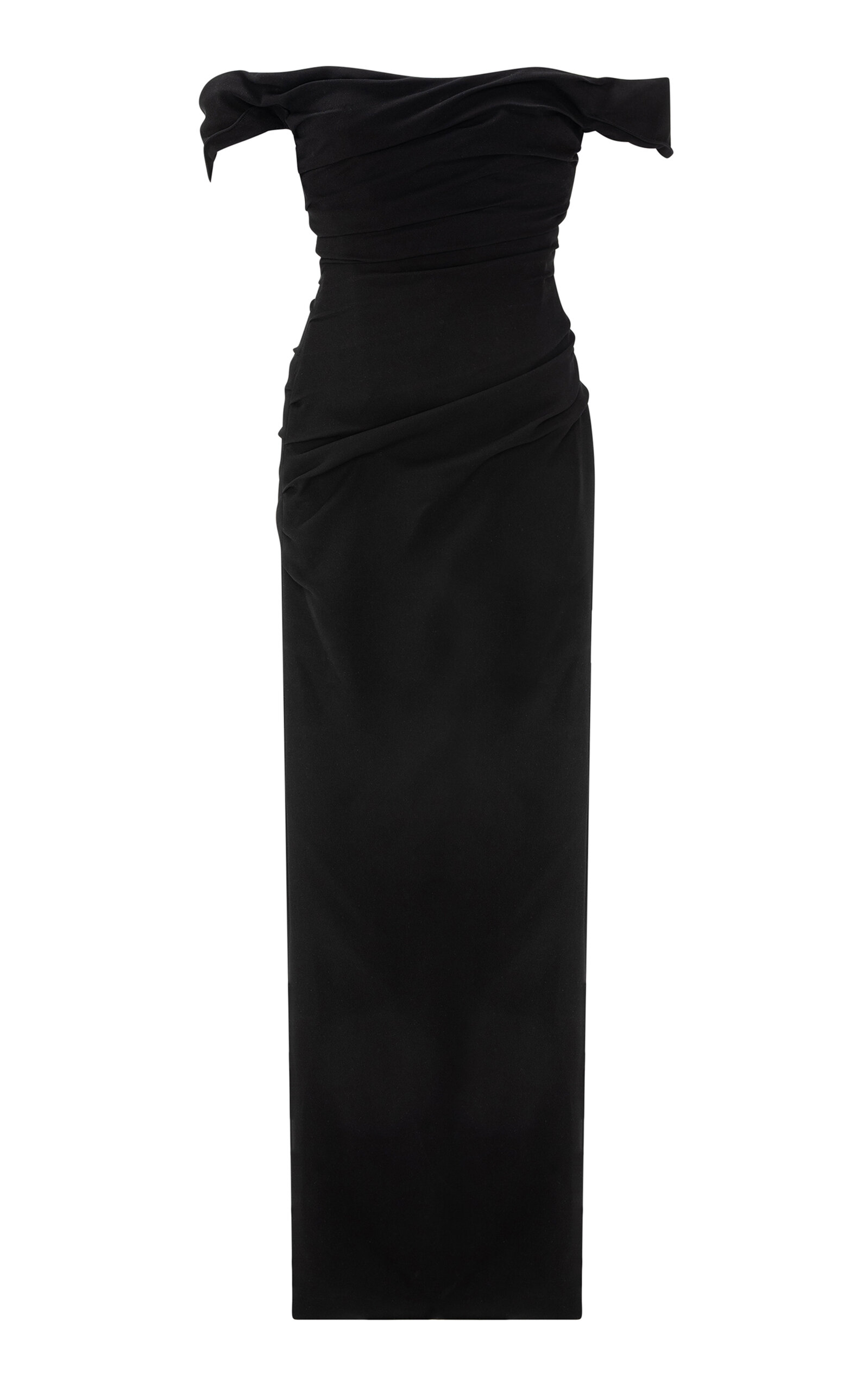 Marmar Halim Marmar Halim OffTheShoulder Draped Crepe Maxi Dress