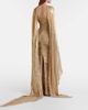 Marmar Halim Marmar Halim Pleated caped gown - 3