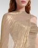 Marmar Halim Marmar Halim Pleated caped gown - 4