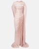 Marmar Halim Marmar Halim Pleated taffeta bustier gown and scarf set - 1