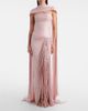 Marmar Halim Marmar Halim Pleated taffeta bustier gown and scarf set - 2