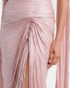 Marmar Halim Marmar Halim Pleated taffeta bustier gown and scarf set - 5