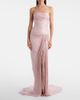 Marmar Halim Marmar Halim Pleated taffeta bustier gown and scarf set - 7