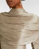 Marmar Halim Marmar Halim Pleated taffeta turtleneck gown - 3