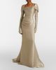 Marmar Halim Marmar Halim Pleated taffeta turtleneck gown - 7