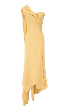 Marmar Halim Marmar Halim ScarfDetailed Georgette Midi Dress