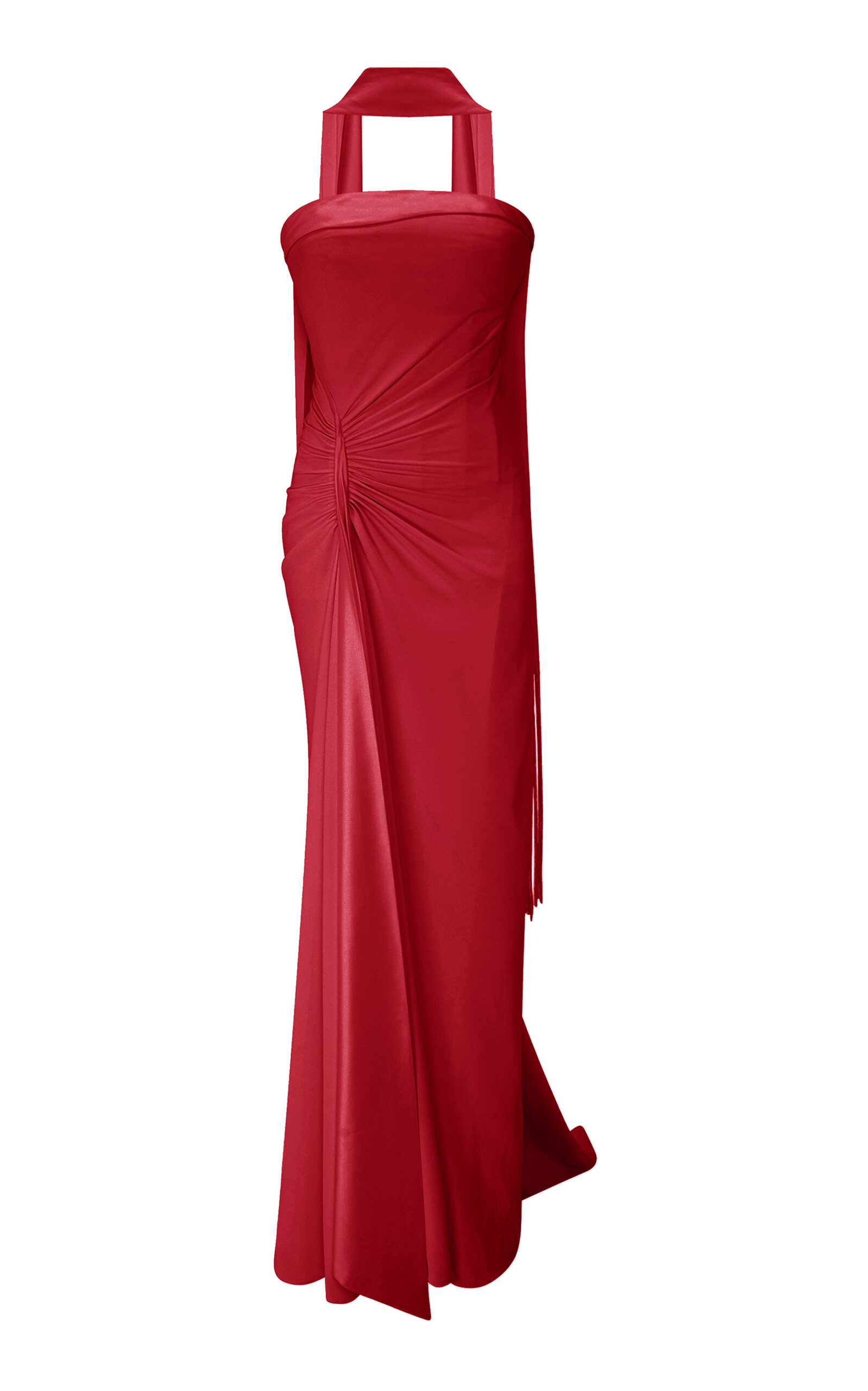 Marmar Halim Marmar Halim Strapless Crepe Maxi Dress With Scarf