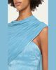 MARMAR HALIM Roseya Pleated Satin Draped Cape Gown - 5