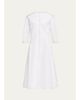Marni 3/4-Sleeve Cotton Midi A-Line Dress - 1