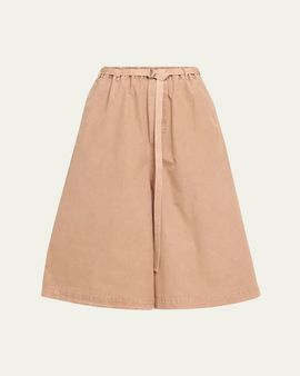 Marni Belted Wide-Leg Crop Trousers