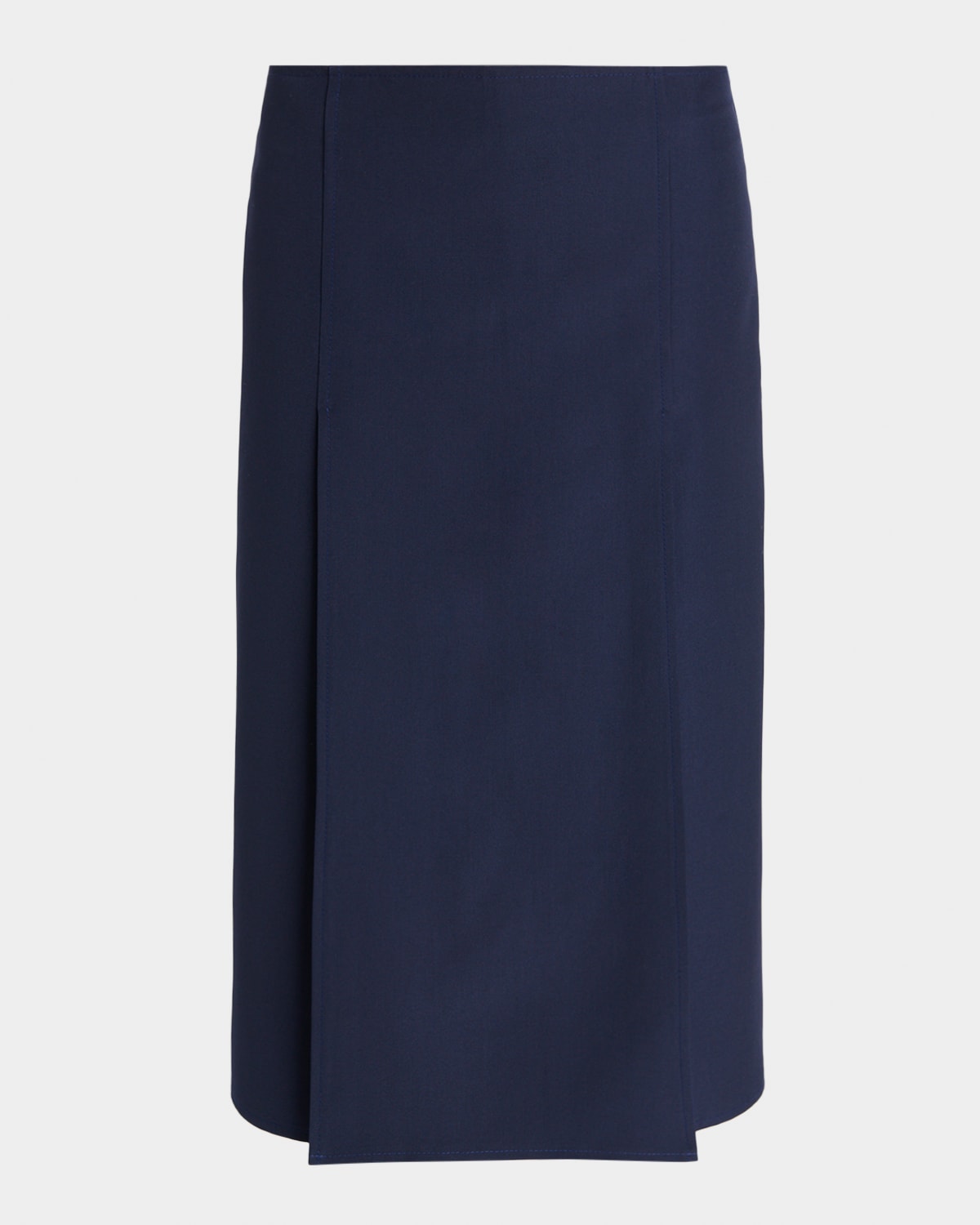 Marni Flared Topstitched Midi Skirt