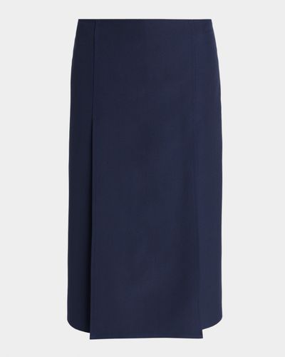 Marni Flared Topstitched Midi Skirt