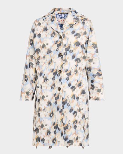 Marni Floral-Print Reversible Cocoon Coat