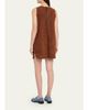 Marni Flower Grommet Suede Sleeveless Mini Dress - 3