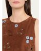 Marni Flower Grommet Suede Sleeveless Mini Dress - 5