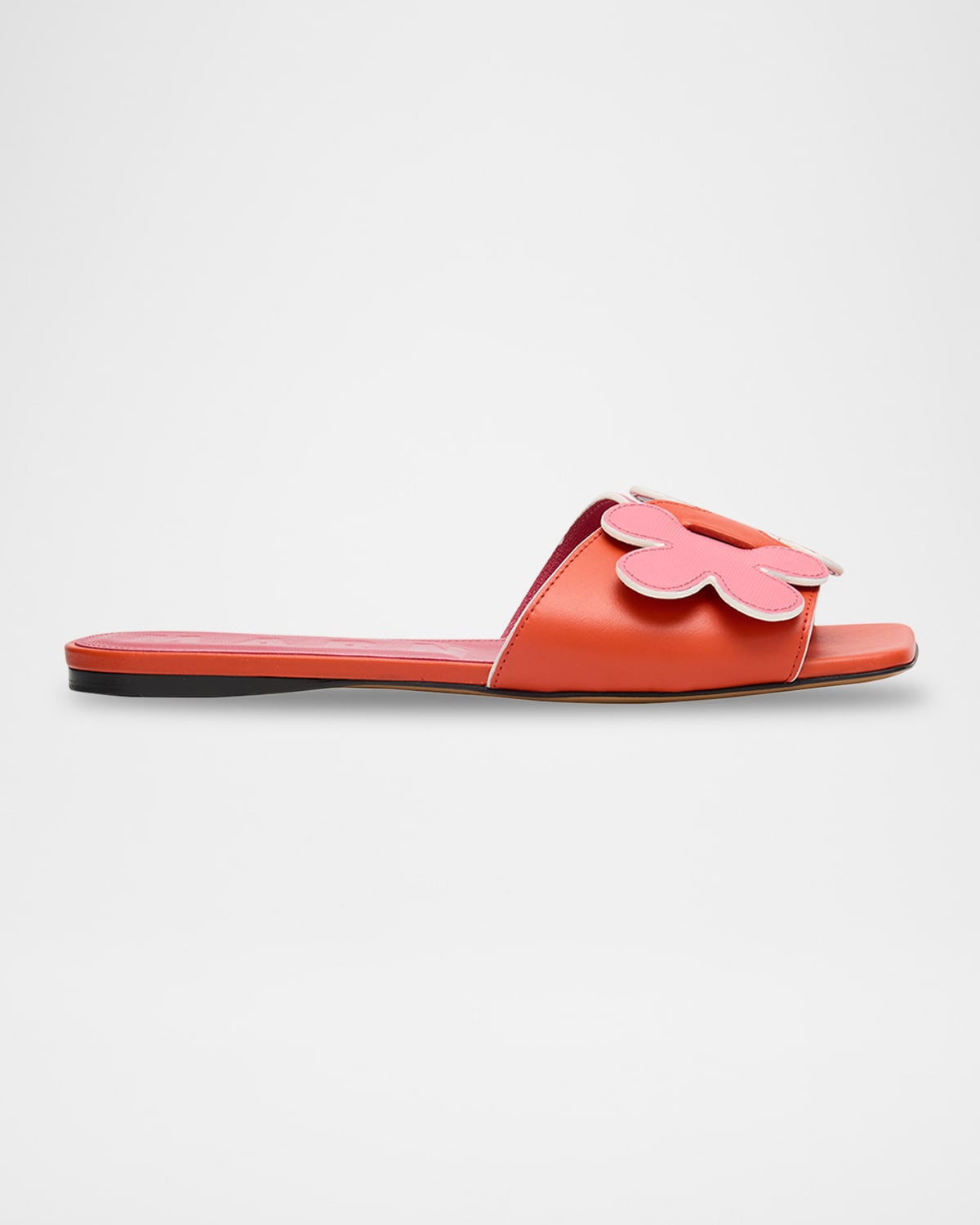 靴 Marni flower Leather sandal Marni - Flower Leather Slide Sandals