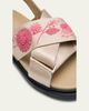 Marni Fussbett Floral Embroidered Satin Crisscross Sandals - 3