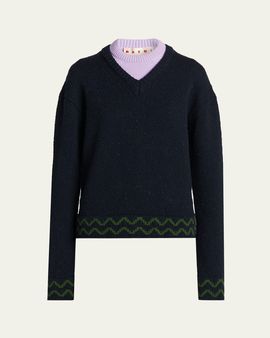 Marni Layered Wool Sweater