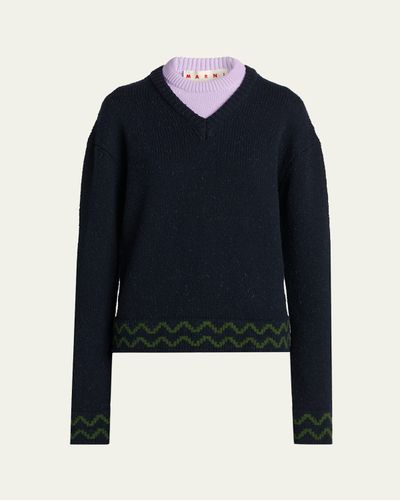 Marni Layered Wool Sweater