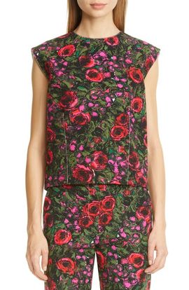 Marni Marni Amarcord Floral Print Faille Top