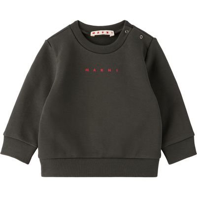 Marni Marni Baby Black Printed-Logo Sweatshirt