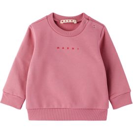 Marni Marni Baby Pink Printed-Logo Sweatshirt