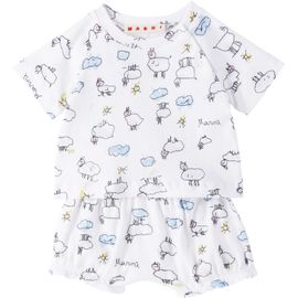 Marni Marni Baby White Graphic T-shirt & Bloomers Set