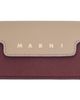 Marni Marni Beige & Burgundy Saffiano Card Holder - 1