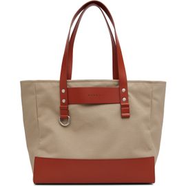 Marni Marni Beige & Orange Canvas Tote