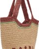 Marni Marni Beige & Red Paper Raffia Seaside Tote - 2