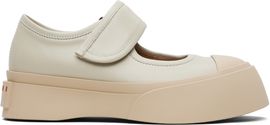Marni Marni Beige Nappa Leather Mary Jane Ballerina Flats