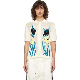 Marni Marni Beige Polo-Collar & Flowers Shirt