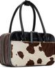 Marni Marni Black & Brown Small Cow Print Bowling Bag - 2