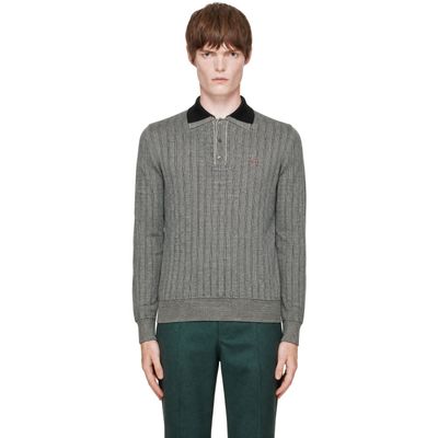 Marni Marni Black & White Virgin Wool Polo