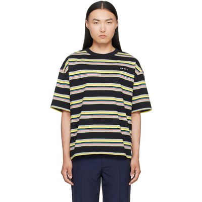 Marni Marni Black & Yellow Striped T-shirt
