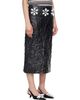 Marni Marni Black Daisy Details Crinkled Midi Skirt - 2