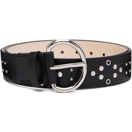 Marni Marni Black Metal Studs Leather Belt