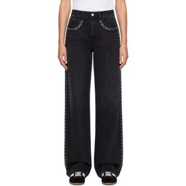 Marni Marni Black Studded Slightly Flare Jeans