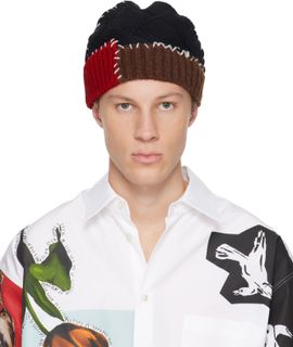 Marni Marni Black Wool Mixed Knit Beanie