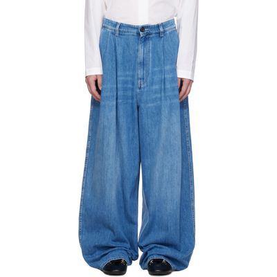 Marni Marni Blue Pleated Jeans