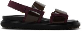 Marni Marni Brown & Burgundy Fussbett Sandals