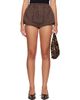 Marni Marni Brown & Purple Poplin Bloomer Shorts - 1