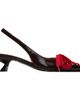 Marni Marni Brown & Red Leather Lace-Up Slingback Heels - 1