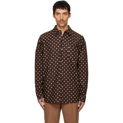 Marni Marni Brown & Yellow Polka-Dot Shirt