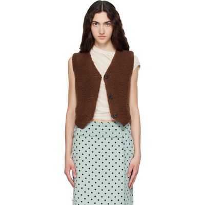 Marni Marni Brown Curly Wool Vest