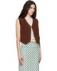 Marni Marni Brown Curly Wool Vest - 2