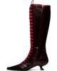 Marni Marni Brown Leather Lace-Up Tall Boots - 3