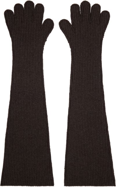 Marni Marni Brown Oversized Wool Gloves